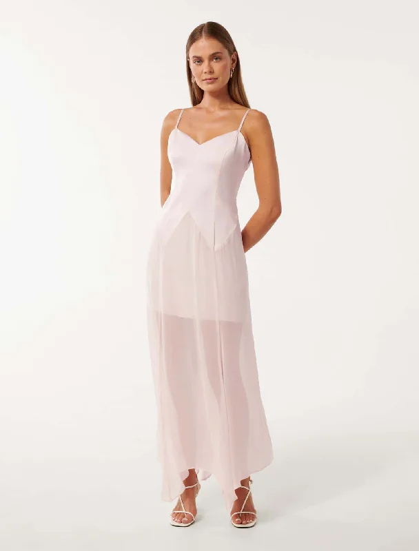 Weekend Big Savings Scarlett Sheer Skirt Maxi Dress