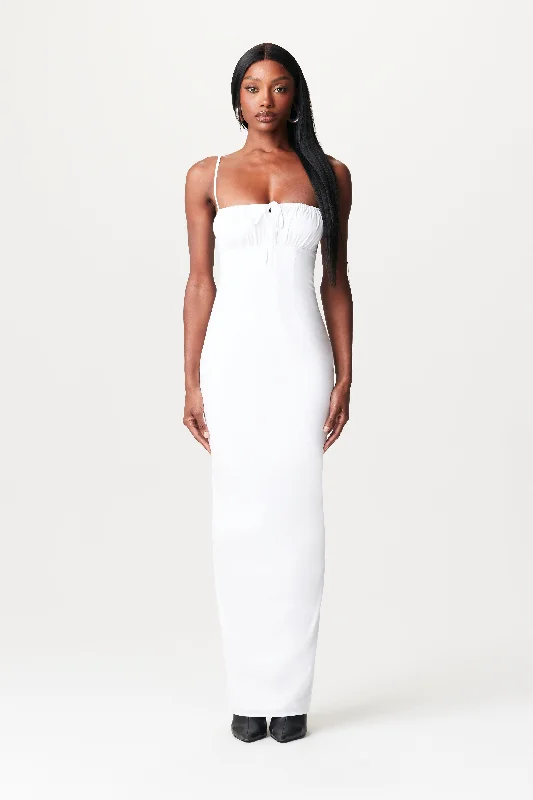 Instant Discount Shirting Lace Back Maxi Dress