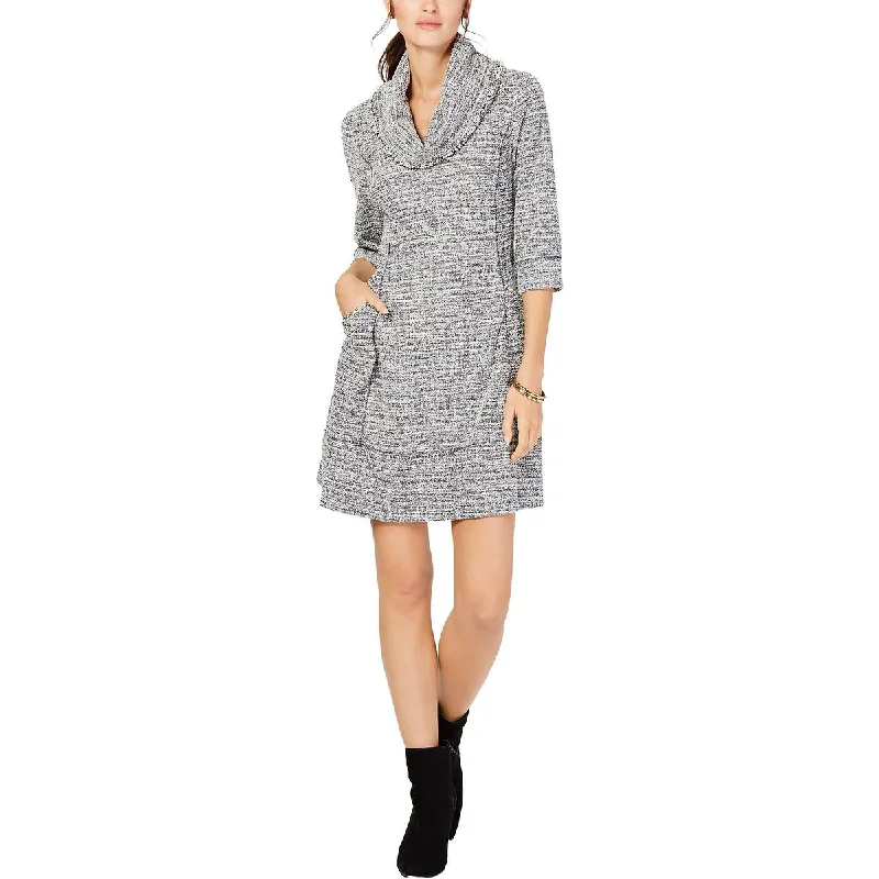 Bargain Alert Signature By Robbie Bee Womens Petites Cowlneck Comfy Sweaterdress