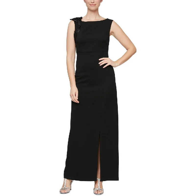 Weekend Buy One Get One SLNY Womens Scuba Crepe Long Maxi Dress
