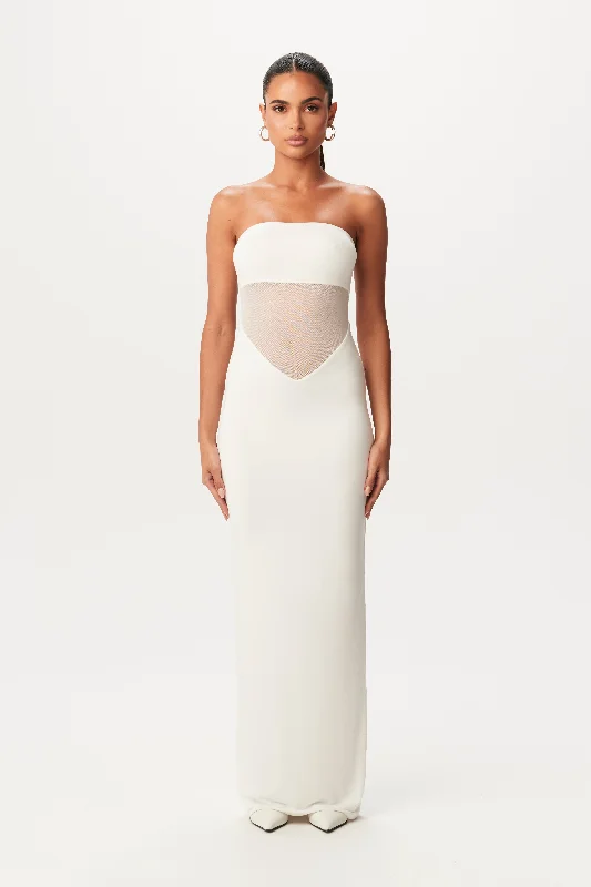 Weekend Shopping Highlights Smooth Mesh Tube Maxi Dress