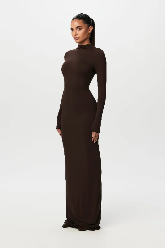 Weekend Flash Savings Smooth Mock Neck Maxi Dress