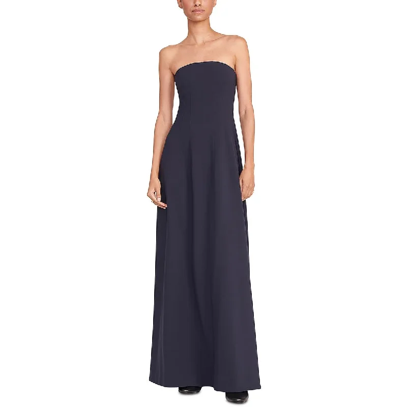 Hurry, While Stocks Last STAUD Womens Benjamin Pintuck Tea-Length Maxi Dress