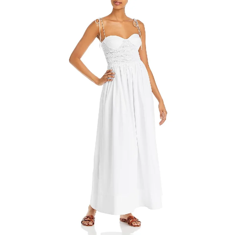 Clearance Event STAUD Womens Landry Tie Shoulder Long Maxi Dress