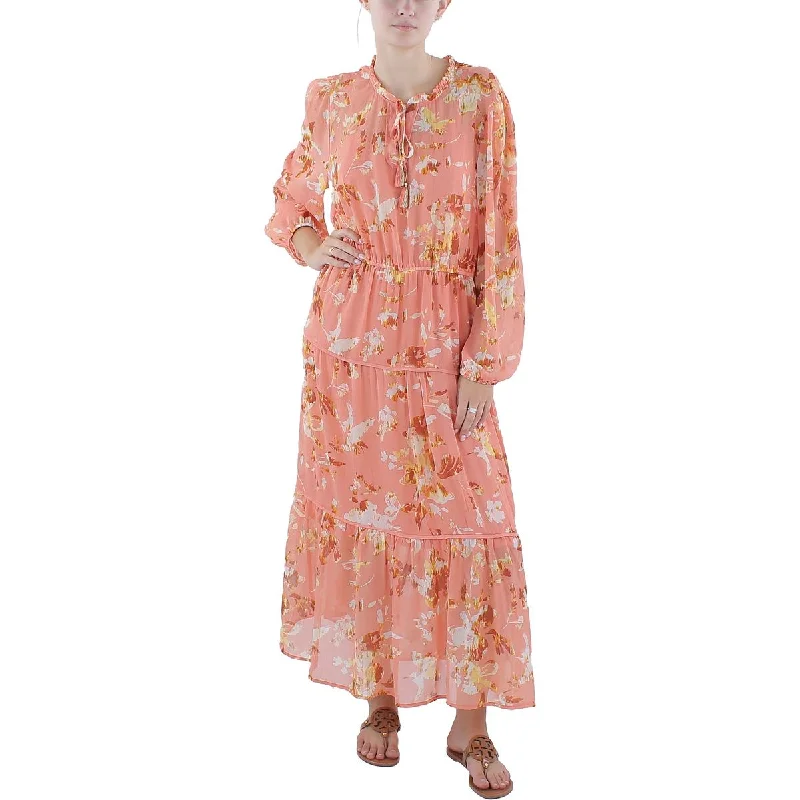 Weekend Only Steals Tinsel Womens Long Sleeve Long Maxi Dress