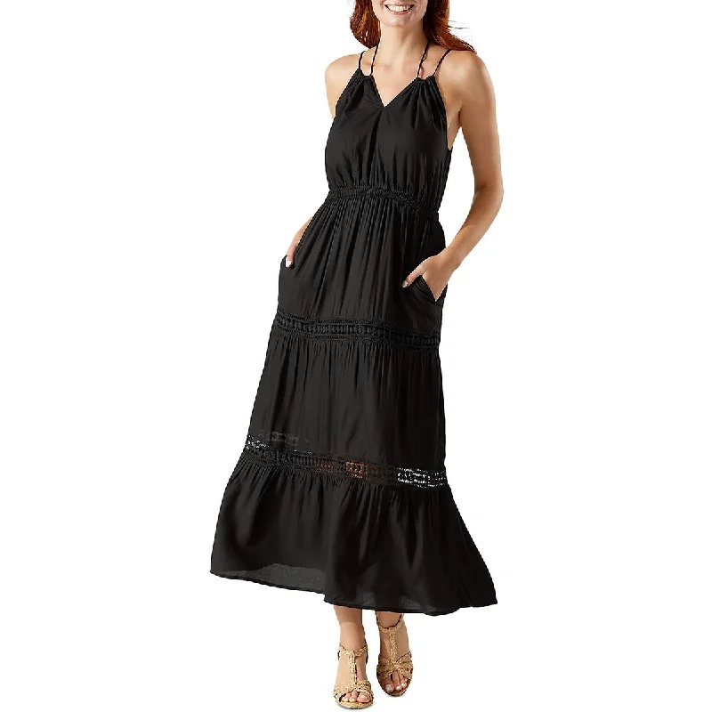 Best Price Ever Tommy Bahama Womens Sunlace Halter Maxi Dress
