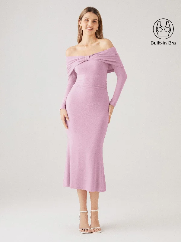 Special Shopping Event Transformable Bow Cold Shoulder Brami Mermaid Dress