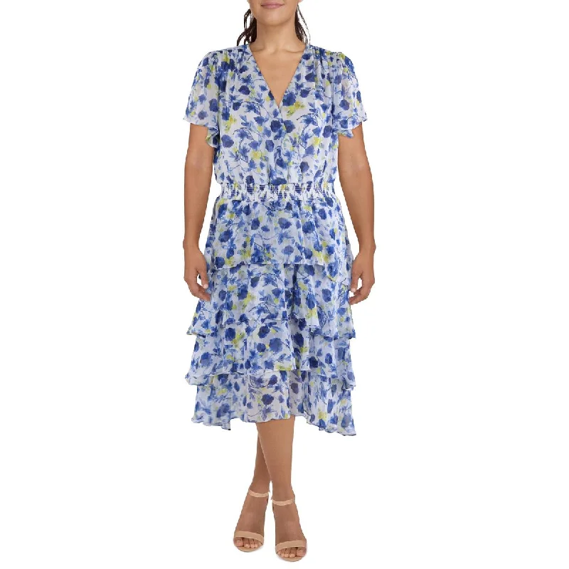 Hot Savings Alert Vince Camuto Womens Plus Tiered Long Maxi Dress