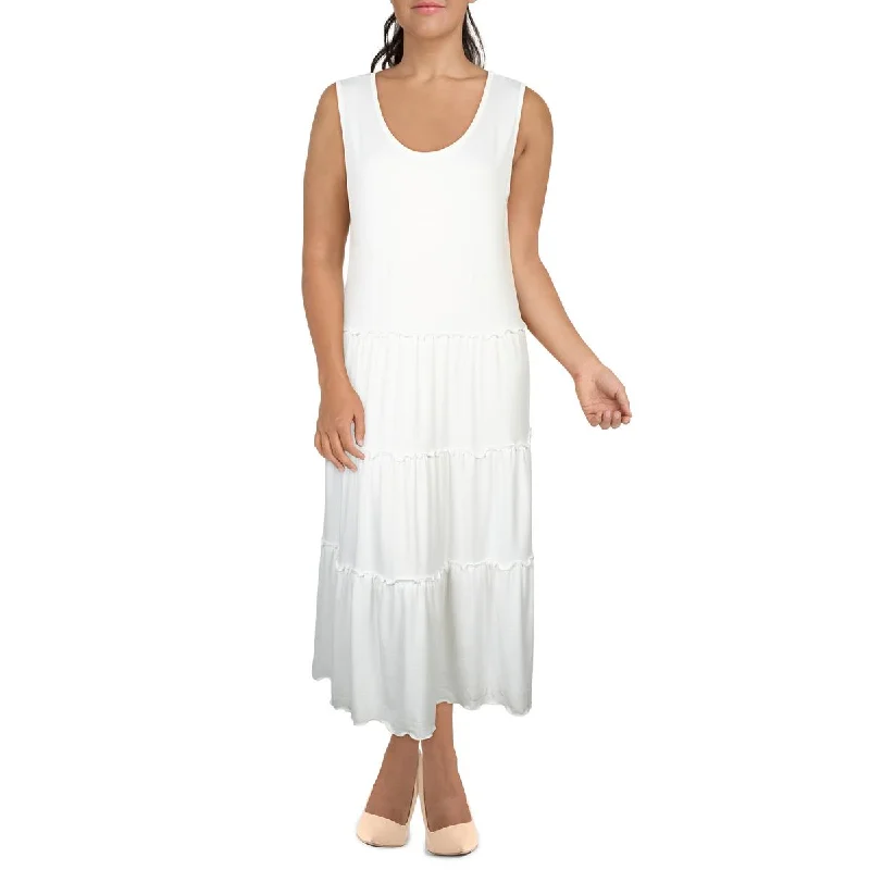 Super Low Prices White Mark Womens Plus Jersey Sleeveless Maxi Dress