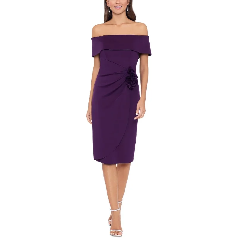 Unbeatable Flash Deals Xscape Womens Ponte Rosette Cocktail And Party Dress