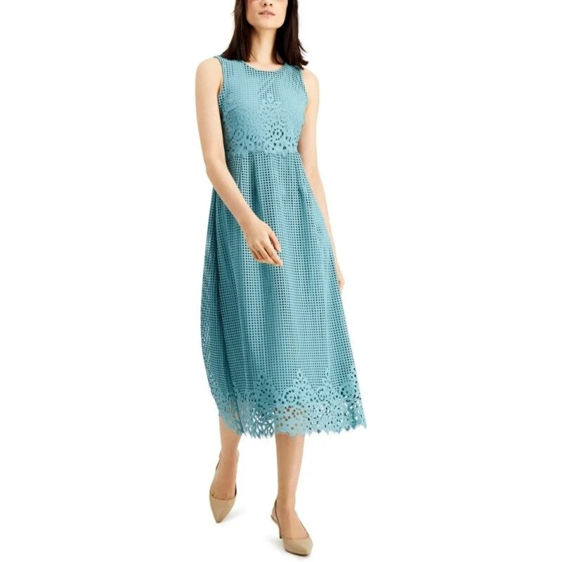 Weekend Mega Deals Alfani Women's Lace Midi Dress Green Size 14