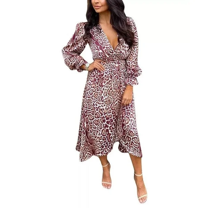 Weekend Sale Frenzy AX Paris Women's Printed Wrap Midi Dress Purple Size 15