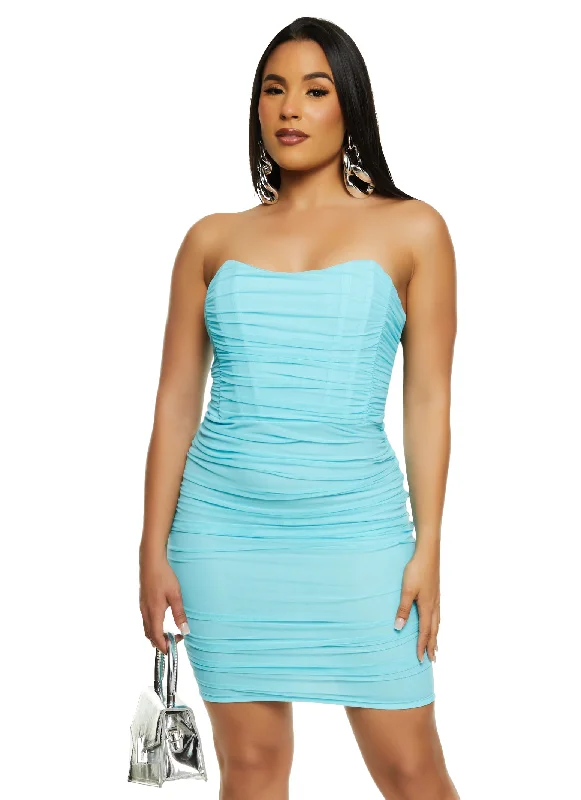 Weekend Limited-Time Offers Haute Monde Ruched Corset Strapless Mini Dress