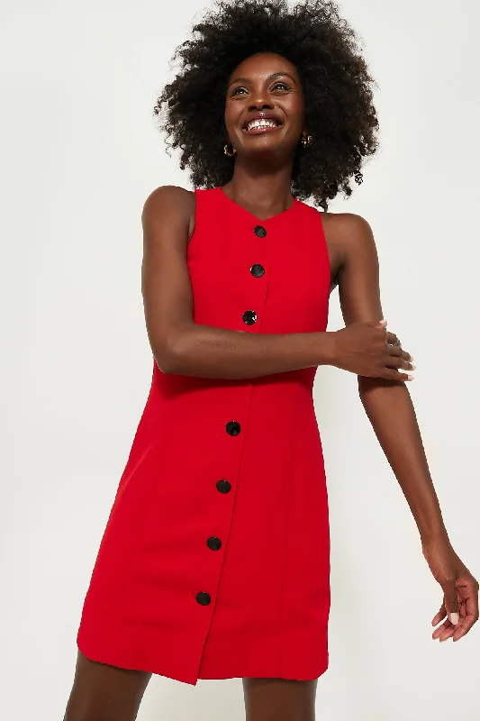 Weekend Shopping Fiesta Barbados Cherry Light Twill Suiting Mini Dress