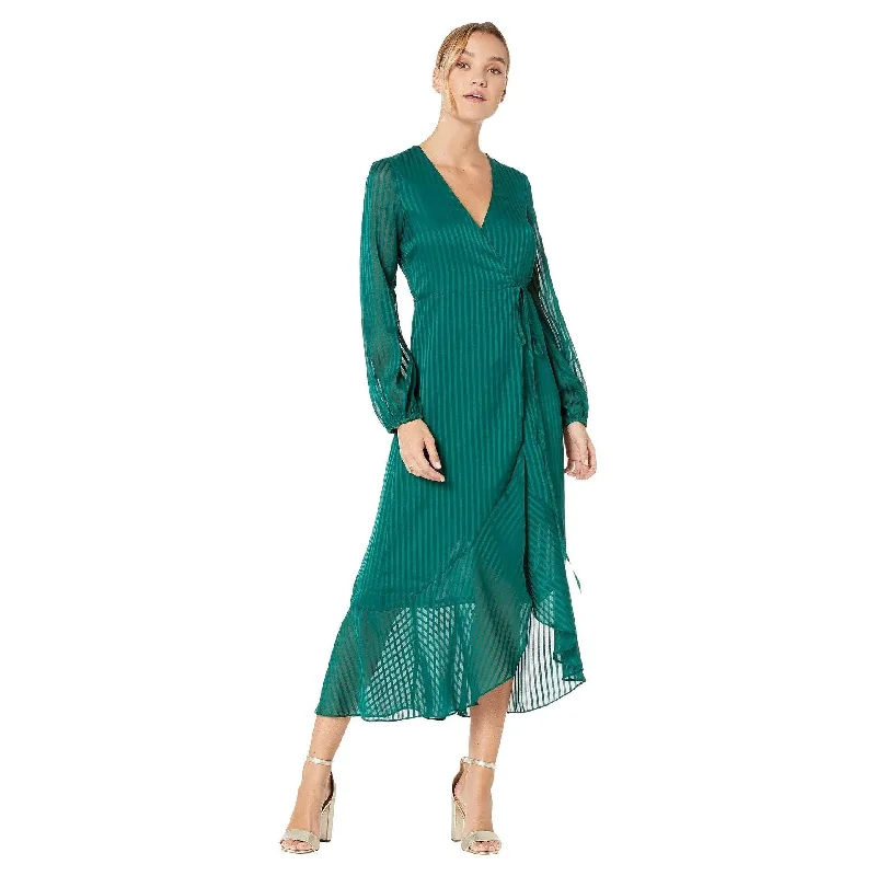 Weekend Discount Fest Bardot Women's Mirela Long Sleeve Midi Wrap Dress Green Size Medium Weekend Discount Fest Bardot Women's Mirela Long Sleeve Midi Wrap Dress Green Size Medium