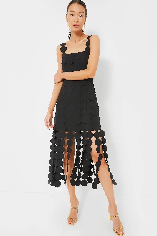 Weekend Closeout Deals Black Multi Circle Mercedes Maxi Dress