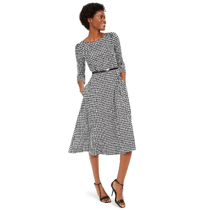 Weekend Low Prices Calvin Klein Women's Belted Midi Dress Gray Size 12
