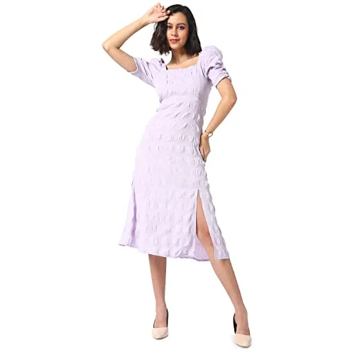 Weekend Price Slash Day Campus Sutra Women's Midi Dress (SUSU22_CSWSSDR5108_M_Lilac_M) Weekend Price Slash Day Campus Sutra Women's Midi Dress (SUSU22_CSWSSDR5108_M_Lilac_M)