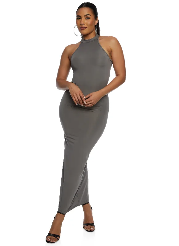 Weekend Deals Daisy Mock Neck Tank Maxi Dress