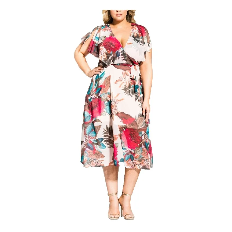 Weekend Price Drop Event City Chic Women's Floral Casual Midi Dress Size Extra Large - Multi - X-Large Weekend Price Drop Event City Chic Women's Floral Casual Midi Dress Size Extra Large - Multi - X-Large