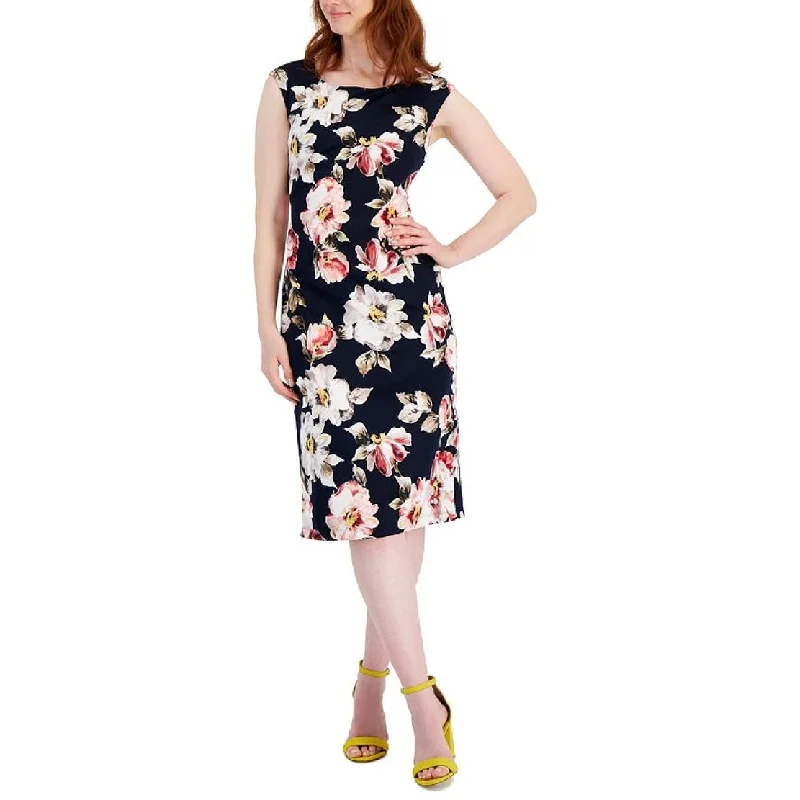 Instant Discount Connected Women's Floral Print Midi Dress Blue Size 10
