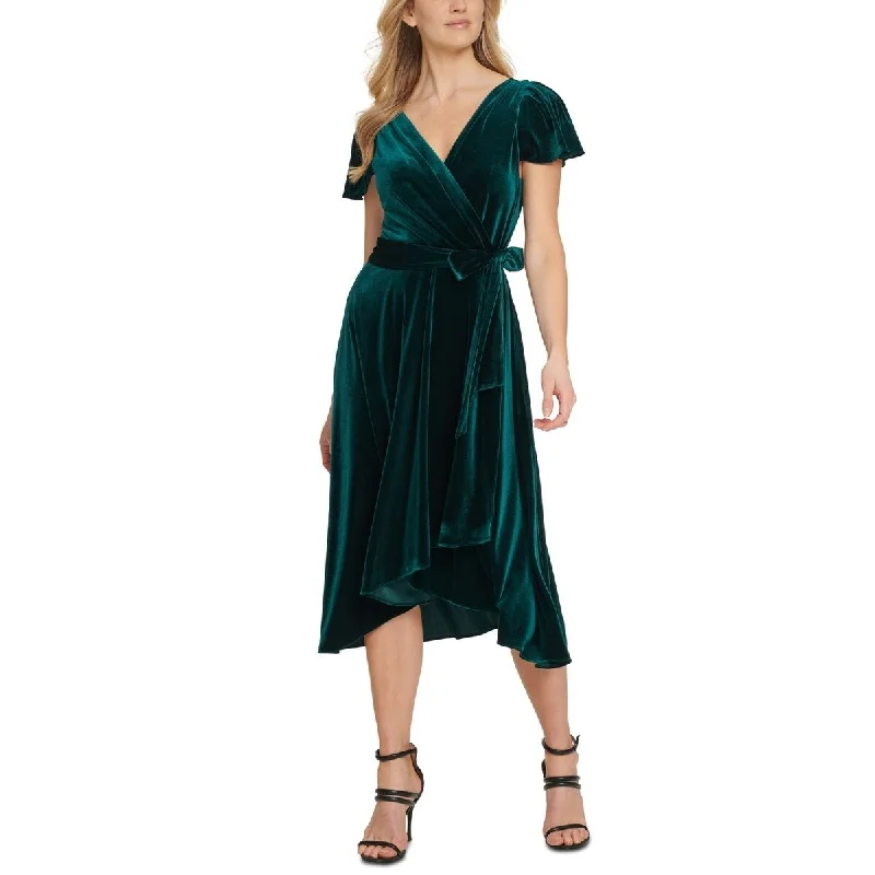 Weekend Limited-Time Offers DKNY Women's Velvet Flutter Sleeve Midi Dress Green Size 10 Weekend Limited-Time Offers DKNY Women's Velvet Flutter Sleeve Midi Dress Green Size 10