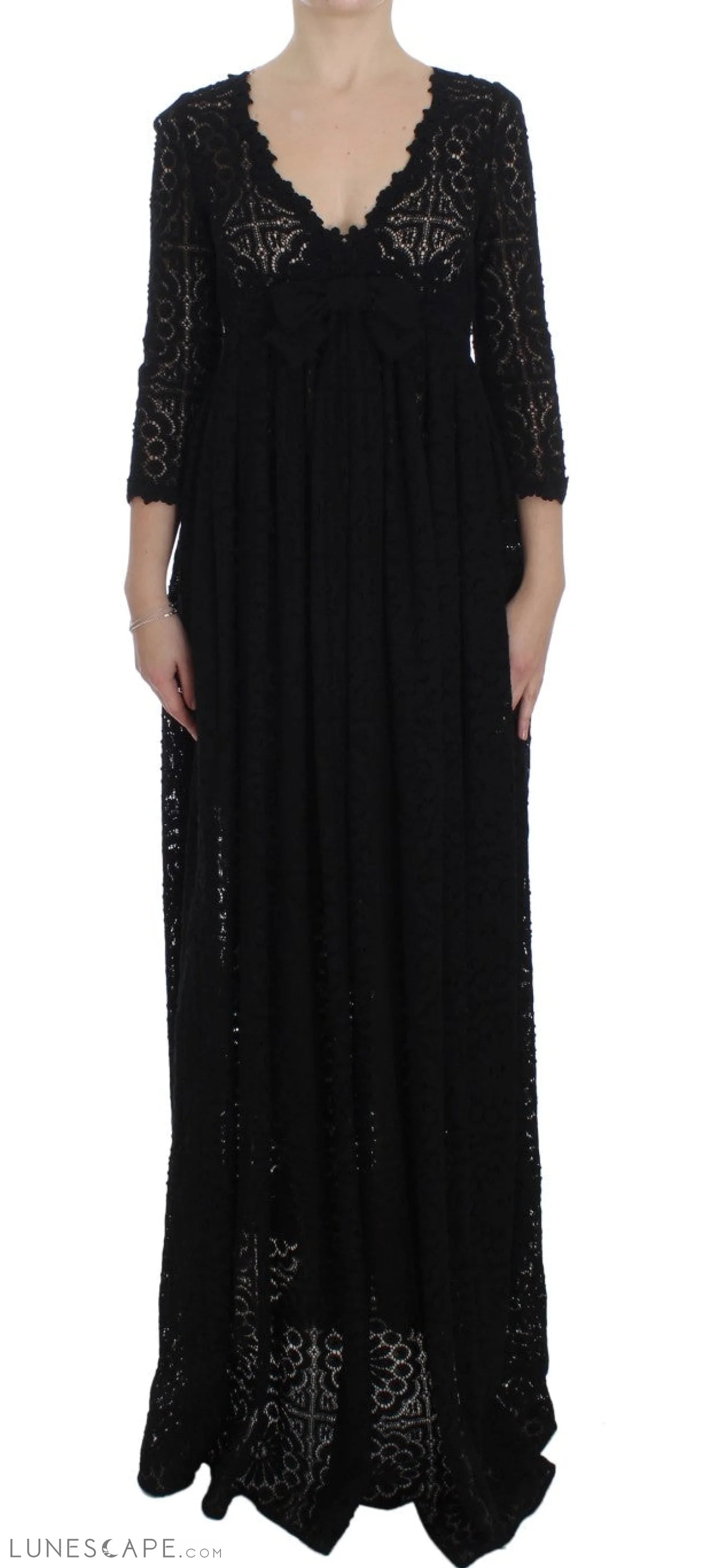Limited-Time Flash Deal Dolce & Gabbana Elegant Floral Ricamo Maxi Dress