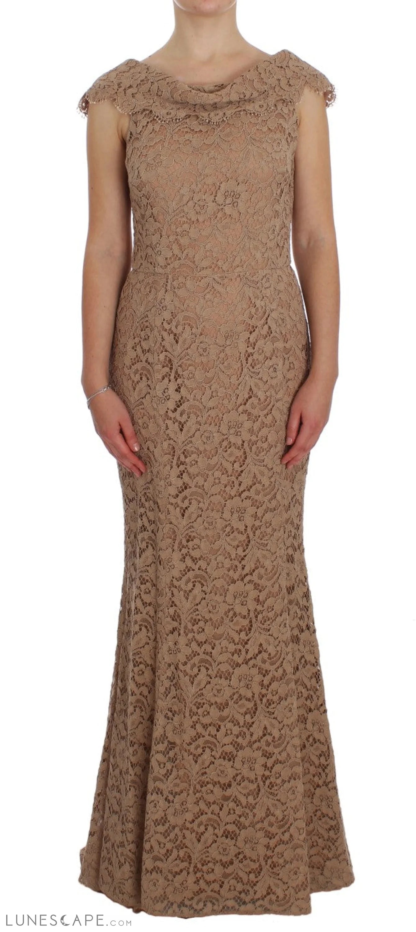 Exclusive Weekly Sale Dolce & Gabbana Elegant Pink Floral Lace Maxi Dress