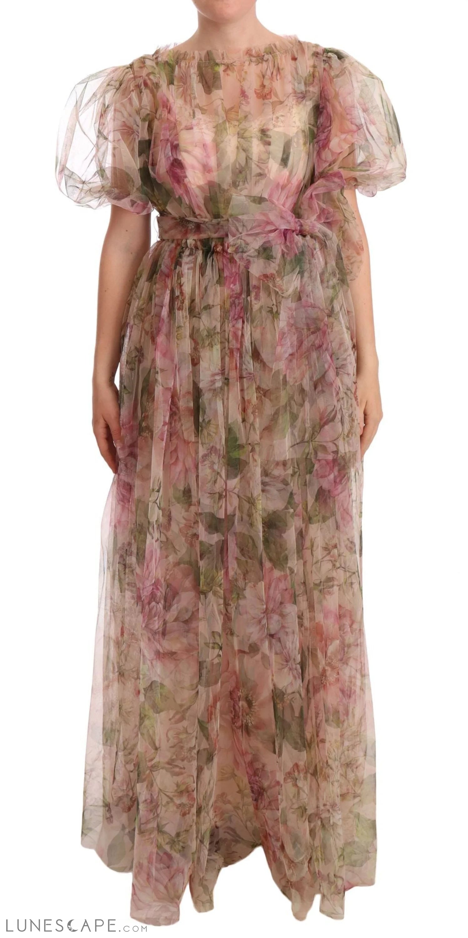 Exclusive Online Offers Dolce & Gabbana Floral Print Nylon Maxi Dress