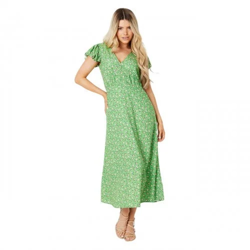 Weekend Deals Galore Dorothy Perkins Womens/Ladies Ditsy Print Frill Midi Dress