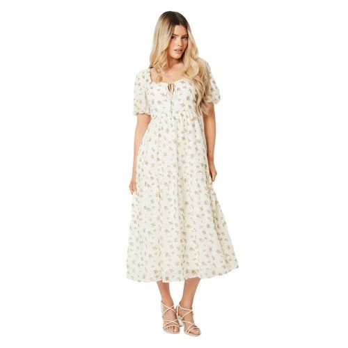 Seasonal Sale Dorothy Perkins Womens/Ladies Floral Chiffon Front Tie Midi Dress