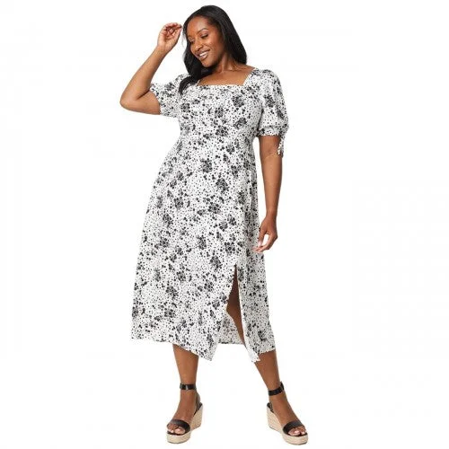 Seasonal Sale Dorothy Perkins Womens/Ladies Floral Square Neck Tie Sleeves Midi Dress Seasonal Sale Dorothy Perkins Womens/Ladies Floral Square Neck Tie Sleeves Midi Dress