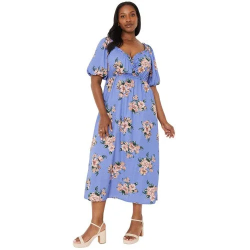 Weekend Hot Prices Dorothy Perkins Womens/Ladies Floral Wrap Plus Midi Dress