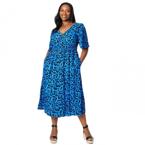 Weekend Best Buys Dorothy Perkins Womens/Ladies Leopard Print Button Front Plus Midi Dress Weekend Best Buys Dorothy Perkins Womens/Ladies Leopard Print Button Front Plus Midi Dress