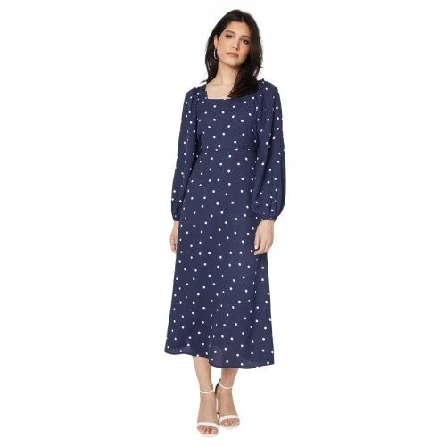 Weekend Shopping Madness Dorothy Perkins Womens/Ladies Spotted Square Neck Midi Dress Weekend Shopping Madness Dorothy Perkins Womens/Ladies Spotted Square Neck Midi Dress