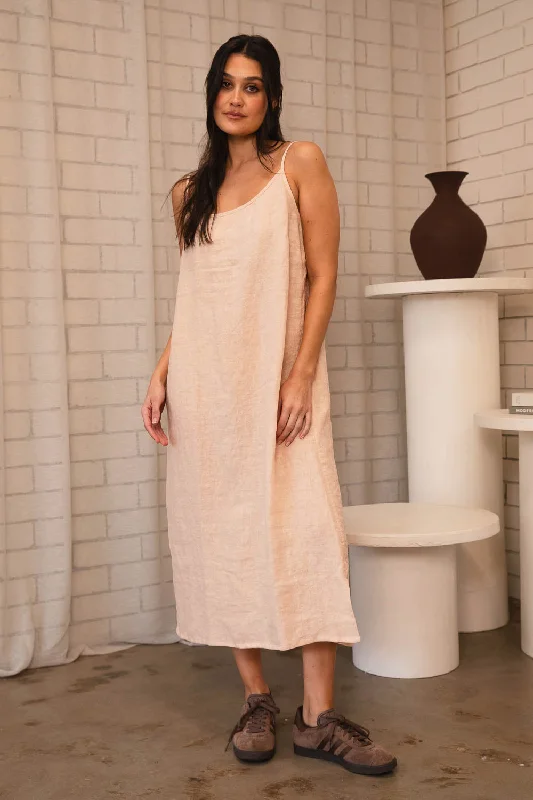 Instant Discount Fundamental Linen Midi - Blush