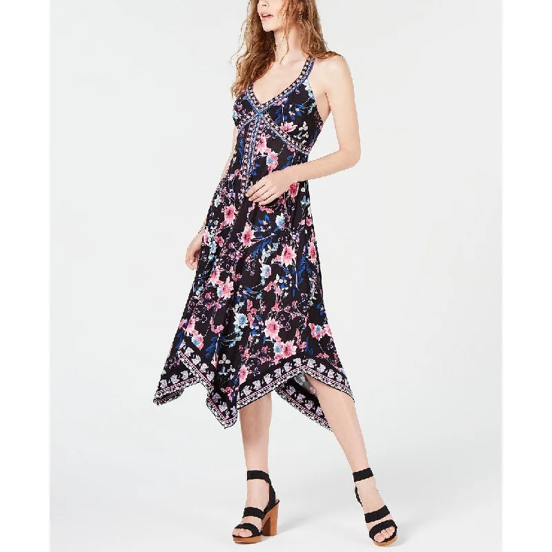 Weekend Sale Marathon INC International Concepts Women's Mixed-Print Hanky-Hem Midi Dress Black Size Extra Large Weekend Sale Marathon INC International Concepts Women's Mixed-Print Hanky-Hem Midi Dress Black Size Extra Large