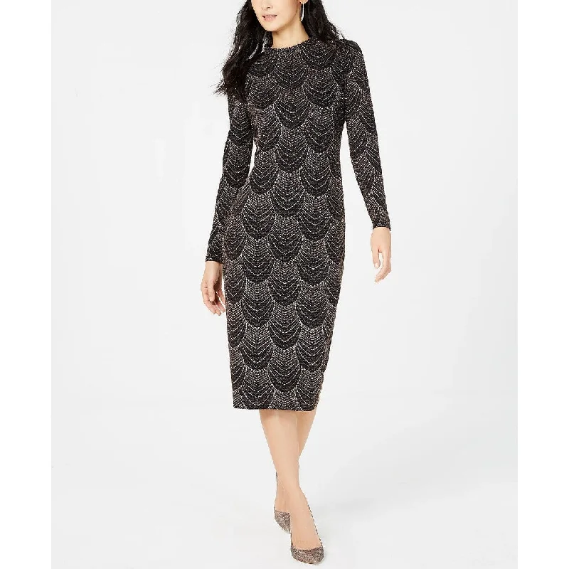 Weekend Shopping Fiesta INC International Concepts Women's Sequin Mock Neck Midi Dress Black Size 4 Weekend Shopping Fiesta INC International Concepts Women's Sequin Mock Neck Midi Dress Black Size 4