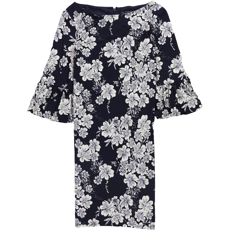 Price Slash Alert Jessica Howard Womens Floral Midi Dress, Blue, 14