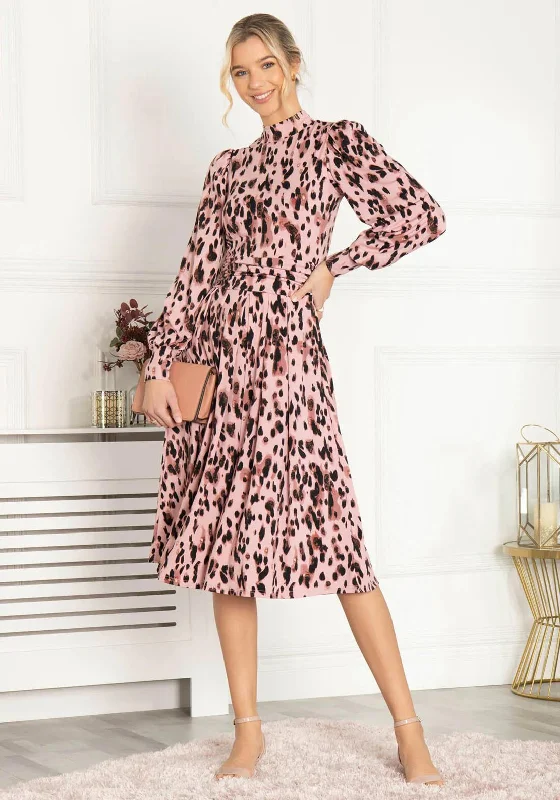 Weekend Bargain Weekends Jolie Moi Kathryn Long Sleeve Midi Dress, Pink