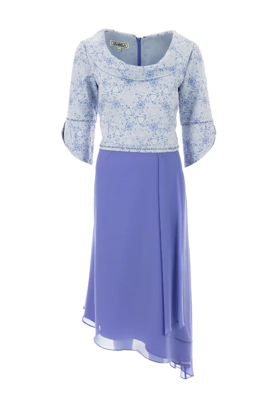 Weekend Bargain Deals Lizabella Dipped Chiffon Skirt Midi Dress, Lavender