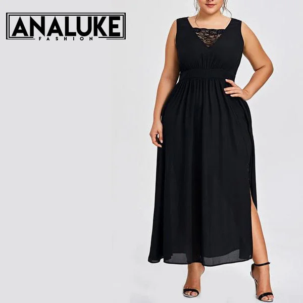 Weekend Bargain Time Luxurious Plus Size Maxi Dress