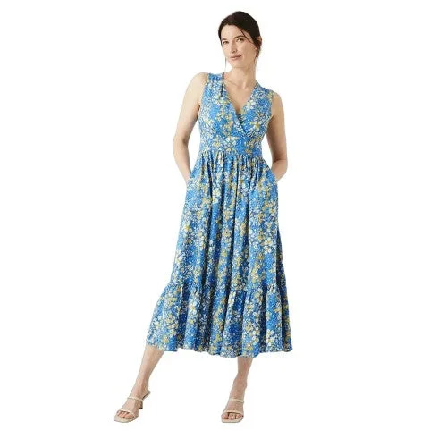 Weekend Discount Extravaganza Maine Womens/Ladies Floral V Neck Midi Dress