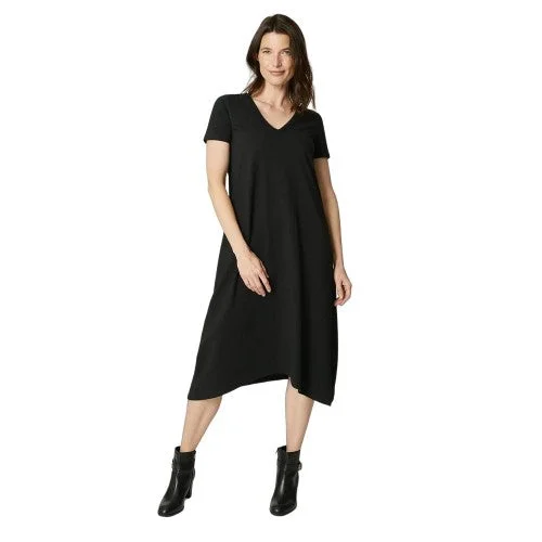 Weekend Promo Offers Maine Womens/Ladies Plain V Neck Short-Sleeved Midi Dress
