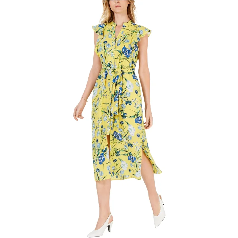 Deal of the Week maison Jules Womens Printed Flutter Sleeve Midi Dress, Yellow, Medium Deal of the Week maison Jules Womens Printed Flutter Sleeve Midi Dress, Yellow, Medium