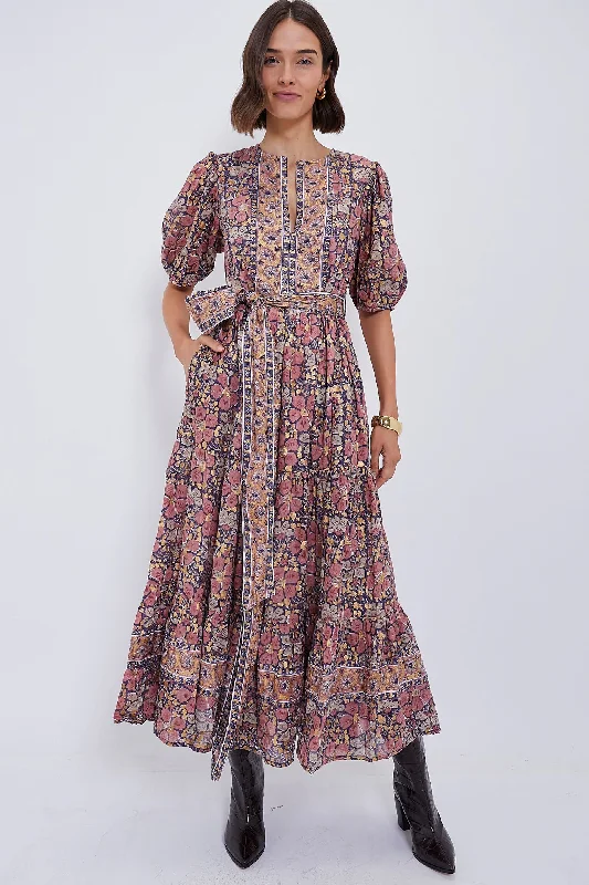 Weekend Shop Now Matera Navy Puff Sleeve Maxi Dress