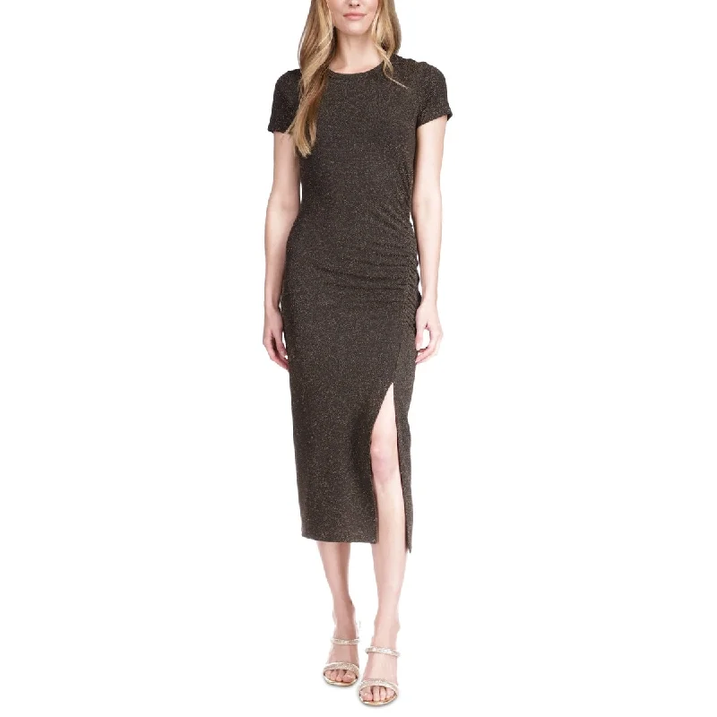 Sale of the Year Michael Kors Women's Metallic Ruched Midi Dress Black Size XX-Large Sale of the Year Michael Kors Women's Metallic Ruched Midi Dress Black Size XX-Large