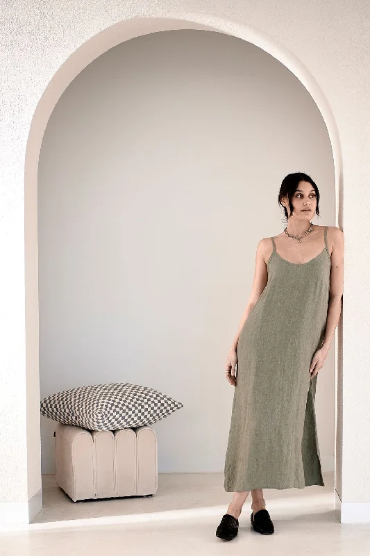 Unbeatable Bargains Fundamental Linen Midi - Pistachio
