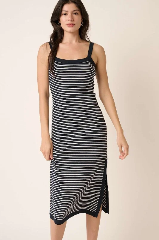 Grab It Now Mittoshop Contrast Striped Midi Cami Dress