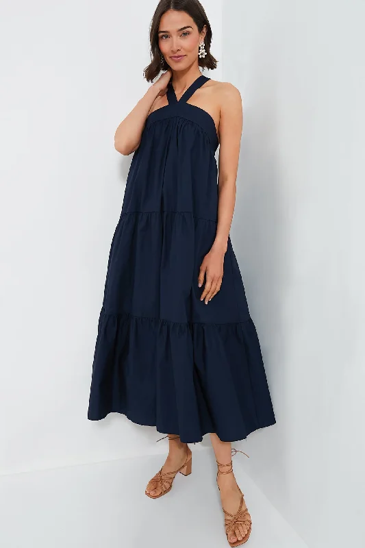 One-Day Sale Navy Irene Maxi Dress